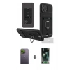 MARSİLYAN™- iPhone 12 Pro Max Kılıf Vadi Form Prime - Siyah 360 Mat Full Body Arka Koruyucu + Neon Fosforlu Kamera Lens - YL