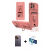 MARSİLYAN™- iPhone 12 Pro Max Kılıf Vadi Form Prime - Siyah 3D Antistatik Cam Ekran Koruyucu + Neon Fosforlu Kamera Lens - SI