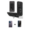 MARSİLYAN™- iPhone 12 Pro Max Kılıf Vadi Form Prime - Siyah 3D Antistatik Hayalet Cam Ekran Koruyucu + Neon Fosforlu Kamera Lens - MI