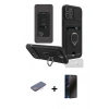 MARSİLYAN™- iPhone 12 Pro Max Kılıf Vadi Form Prime - Siyah 3D Antistatik Hayalet Cam Ekran Koruyucu + Renkli Kamera Lens Koruma Cam - PE