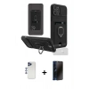 MARSİLYAN™- iPhone 12 Pro Max Kılıf Vadi Form Prime - Siyah 3D Antistatik Hayalet Cam Ekran Koruyucu + Shine Kamera Lens - LT