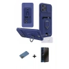 MARSİLYAN™- iPhone 12 Pro Max Kılıf Vadi Form Prime - Siyah 3D Antistatik Hayalet Cam Ekran Koruyucu + Shine Kamera Lens Koruma Cam - GD