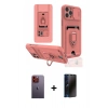 MARSİLYAN™- iPhone 12 Pro Max Kılıf Vadi Form Prime - Siyah 3D Antistatik Hayalet Cam Ekran Koruyucu + Neon Fosforlu Kamera Lens - TU
