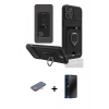 MARSİLYAN™- iPhone 12 Pro Max Kılıf Vadi Form Prime - Siyah 3D Antistatik Hayalet Cam Ekran Koruyucu + Renkli Kamera Lens Koruma Cam - TU