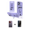 MARSİLYAN™- iPhone 12 Pro Max Kılıf Vadi Form Prime - Siyah 3D Antistatik Hayalet Cam Ekran Koruyucu + Neon Fosforlu Kamera Lens - TU