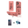 MARSİLYAN™- iPhone 12 Pro Max Kılıf Vadi Form Prime - Siyah 3D Antistatik Seramik Nano Ekran Koruyucu + Mavi Neon Fosforlu Kamera Lens