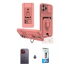 MARSİLYAN™- iPhone 12 Pro Max Kılıf Vadi Form Prime - Siyah 5D Eko Cam Ekran Koruyucu + Turuncu Neon Fosforlu Kamera Lens