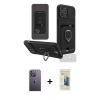 MARSİLYAN™- iPhone 12 Pro Max Kılıf Vadi Form Prime - Siyah 6D Mat Seramik Hayalet Nano Ekran Koruyucu + Beyaz Neon Fosforlu Kamera Lens