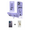 MARSİLYAN™- iPhone 12 Pro Max Kılıf Vadi Form Prime - Siyah Mat Seramik Nano Ekran Koruyucu + Mavi Neon Fosforlu Kamera Lens