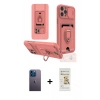 MARSİLYAN™- iPhone 12 Pro Max Kılıf Vadi Form Prime - Siyah Mat Seramik Nano Ekran Koruyucu + Neon Fosforlu Kamera Lens - MI
