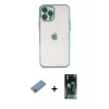 MARSİLYAN™- iPhone 12 Pro Max Kılıf Vadi Minimal - Şeffaf 360 Full Body Arka Koruyucu + Shine Kamera Lens Koruma Cam - GI