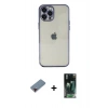 MARSİLYAN™- iPhone 12 Pro Max Kılıf Vadi Minimal - Şeffaf 360 Full Body Arka Koruyucu + Metal Kamera Lens Koruma Cam - KI