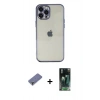 MARSİLYAN™- iPhone 12 Pro Max Kılıf Vadi Minimal - Şeffaf 360 Full Body Arka Koruyucu + Metal Kamera Lens Koruma Cam - GD