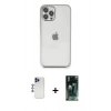 MARSİLYAN™- iPhone 12 Pro Max Kılıf Vadi Minimal - Şeffaf 360 Full Body Arka Koruyucu + Shine Kamera Lens - LT