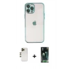 MARSİLYAN™- iPhone 12 Pro Max Kılıf Vadi Minimal - Şeffaf 360 Full Body Arka Koruyucu + Shine Kamera Lens - GD