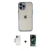 MARSİLYAN™- iPhone 12 Pro Max Kılıf Vadi Minimal - Şeffaf 360 Full Body Arka Koruyucu + Shine Kamera Lens - LT