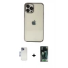 MARSİLYAN™- iPhone 12 Pro Max Kılıf Vadi Minimal - Şeffaf 360 Full Body Arka Koruyucu + Shine Kamera Lens - LT
