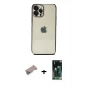 MARSİLYAN™- iPhone 12 Pro Max Kılıf Vadi Minimal - Şeffaf 360 Full Body Arka Koruyucu + Shine Kamera Lens Koruma Cam - SABE