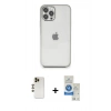 MARSİLYAN™- iPhone 12 Pro Max Kılıf Vadi Minimal - Şeffaf Royal Nano Ekran Koruyucu + Shine Kamera Lens - GD