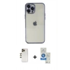 MARSİLYAN™- iPhone 12 Pro Max Kılıf Vadi Minimal - Şeffaf Royal Nano Ekran Koruyucu + Shine Kamera Lens - GD