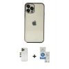 MARSİLYAN™- iPhone 12 Pro Max Kılıf Vadi Minimal - Şeffaf Royal Nano Ekran Koruyucu + Shine Kamera Lens - GD
