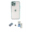 MARSİLYAN™- iPhone 12 Pro Max Kılıf Vadi Minimal - Şeffaf Royal Nano Ekran Koruyucu + Metal Kamera Lens Koruma Cam - KI