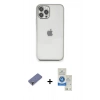 MARSİLYAN™- iPhone 12 Pro Max Kılıf Vadi Minimal - Şeffaf Royal Nano Ekran Koruyucu + Metal Kamera Lens Koruma Cam - GD