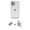 MARSİLYAN™- iPhone 12 Pro Max Kılıf Vadi Minimal - Şeffaf Royal Nano Ekran Koruyucu + Metal Kamera Lens Koruma Cam - KI