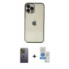 MARSİLYAN™- iPhone 12 Pro Max Kılıf Vadi Minimal - Şeffaf Royal Nano Ekran Koruyucu + Neon Fosforlu Kamera Lens - YL
