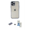 MARSİLYAN™- iPhone 12 Pro Max Kılıf Vadi Minimal - Şeffaf Royal Nano Ekran Koruyucu + Renkli Kamera Lens Koruma Cam - PE