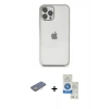 MARSİLYAN™- iPhone 12 Pro Max Kılıf Vadi Minimal - Şeffaf Royal Nano Ekran Koruyucu + Renkli Kamera Lens Koruma Cam - SI