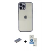 MARSİLYAN™- iPhone 12 Pro Max Kılıf Vadi Minimal - Şeffaf Royal Nano Ekran Koruyucu + Renkli Kamera Lens Koruma Cam - SI