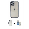 MARSİLYAN™- iPhone 12 Pro Max Kılıf Vadi Minimal - Şeffaf Royal Nano Ekran Koruyucu + Shine Kamera Lens - LT