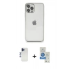 MARSİLYAN™- iPhone 12 Pro Max Kılıf Vadi Minimal - Şeffaf Royal Nano Ekran Koruyucu + Shine Kamera Lens - LT