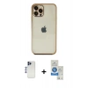 MARSİLYAN™- iPhone 12 Pro Max Kılıf Vadi Minimal - Şeffaf Royal Nano Ekran Koruyucu + Shine Kamera Lens - LT