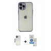 MARSİLYAN™- iPhone 12 Pro Max Kılıf Vadi Minimal - Şeffaf Royal Nano Ekran Koruyucu + Shine Kamera Lens - LT