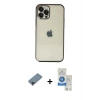 MARSİLYAN™- iPhone 12 Pro Max Kılıf Vadi Minimal - Şeffaf Royal Nano Ekran Koruyucu + Siyah Metal Kamera Lens Koruma Cam