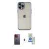 MARSİLYAN™- iPhone 12 Pro Max Kılıf Vadi Minimal - Şeffaf Royal Nano Ekran Koruyucu + Neon Fosforlu Kamera Lens - TU