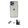 MARSİLYAN™- iPhone 12 Pro Max Kılıf Vadi Minimal - Şeffaf Temperli Cam Ekran Koruyucu + Gökkuşağı Shine Kamera Lens Koruma Cam