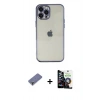 MARSİLYAN™- iPhone 12 Pro Max Kılıf Vadi Minimal - Şeffaf Temperli Cam Ekran Koruyucu + Metal Kamera Lens Koruma Cam - GD