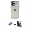 MARSİLYAN™- iPhone 12 Pro Max Kılıf Vadi Minimal - Şeffaf Temperli Cam Ekran Koruyucu + Metal Kamera Lens Koruma Cam - GD