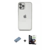 MARSİLYAN™- iPhone 12 Pro Max Kılıf Vadi Minimal - Şeffaf Temperli Cam Ekran Koruyucu + Shine Kamera Lens Koruma Cam - GS
