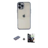 MARSİLYAN™- iPhone 12 Pro Max Kılıf Vadi Minimal - Şeffaf Temperli Cam Ekran Koruyucu + Renkli Kamera Lens Koruma Cam - PE