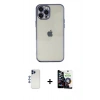MARSİLYAN™- iPhone 12 Pro Max Kılıf Vadi Minimal - Şeffaf Temperli Cam Ekran Koruyucu + Shine Kamera Lens - LT