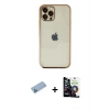 MARSİLYAN™- iPhone 12 Pro Max Kılıf Vadi Minimal - Şeffaf Temperli Cam Ekran Koruyucu + Shine Kamera Lens Koruma Cam - MI