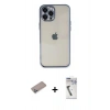 MARSİLYAN™- iPhone 12 Pro Max Kılıf Vadi Minimal - Şeffaf Uv Polymer Nano Ekran Koruyucu + Shine Kamera Lens Koruma Cam - SABE