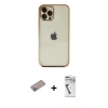 MARSİLYAN™- iPhone 12 Pro Max Kılıf Vadi Minimal - Şeffaf Uv Polymer Nano Ekran Koruyucu + Shine Kamera Lens Koruma Cam - SABE