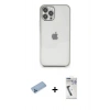 MARSİLYAN™- iPhone 12 Pro Max Kılıf Vadi Minimal - Şeffaf Uv Polymer Nano Ekran Koruyucu + Shine Kamera Lens Koruma Cam - MI