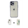 MARSİLYAN™- iPhone 12 Pro Max Kılıf Vadi Minimal - Siyah 20D Premium Cam Ekran Koruyucu + Shine Kamera Lens - GD