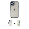 MARSİLYAN™- iPhone 12 Pro Max Kılıf Vadi Minimal - Siyah 20D Premium Cam Ekran Koruyucu + Shine Kamera Lens - LT